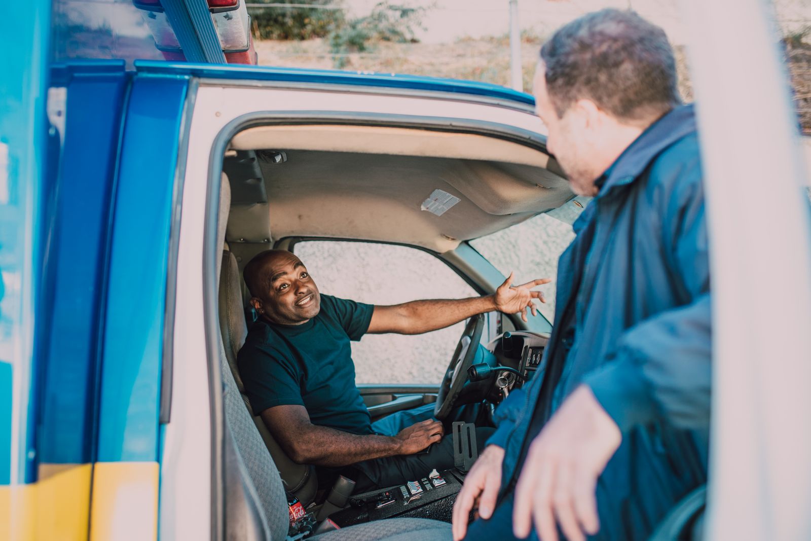 Medical, lab and EMS support crew working from a fleet vehicle